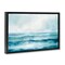 Stupell Industries Watercolor Moody Waves Black Framed Floater Canvas Wall Art, design by LSR Design Studio